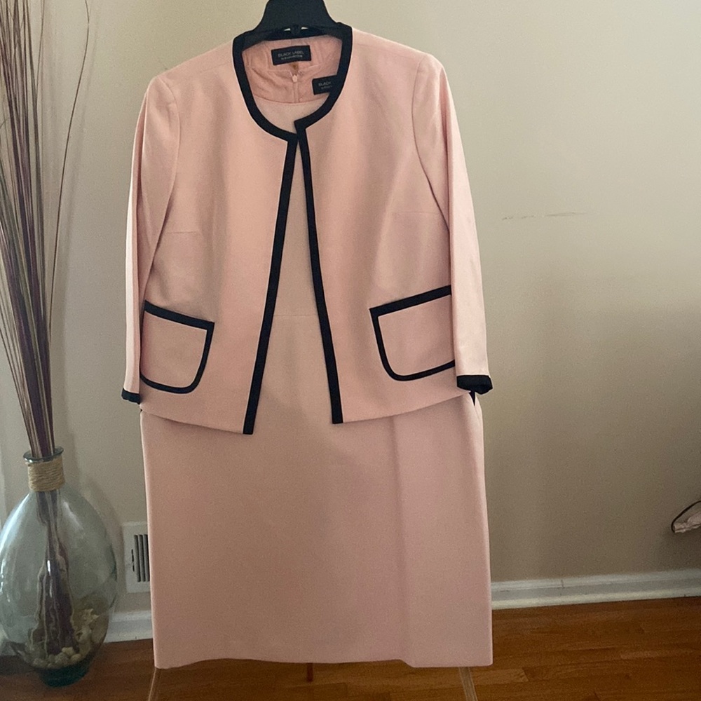 Black Label by Evan Picone sleeveless dress jacket